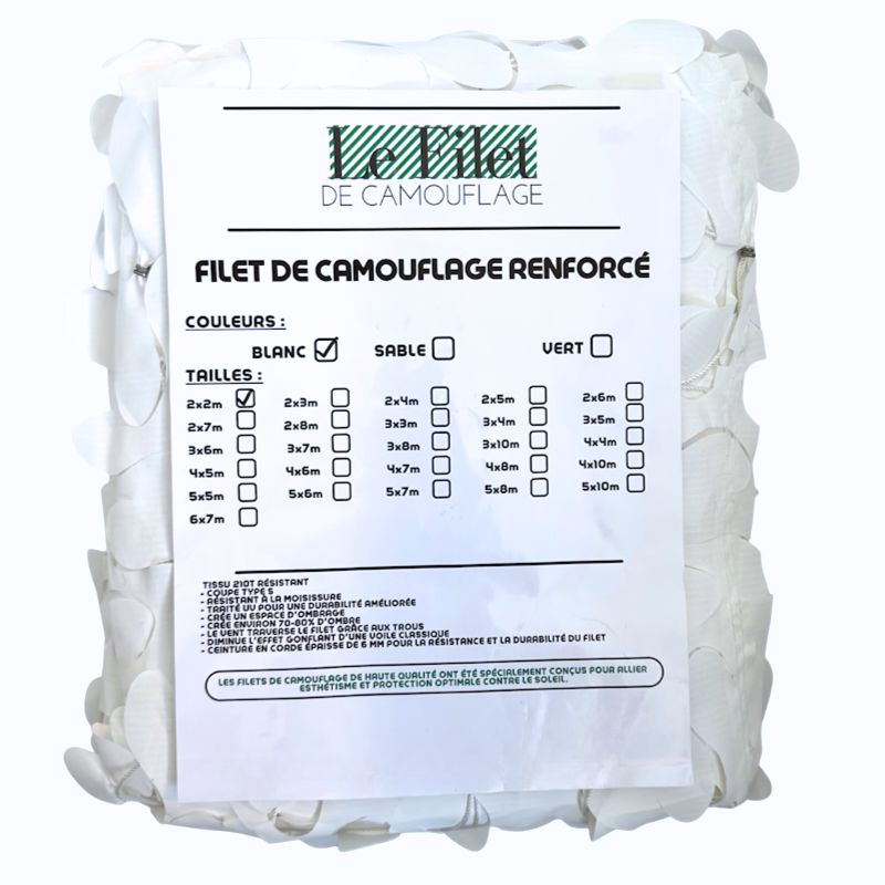 Filet de camouflage triangulaire blanc