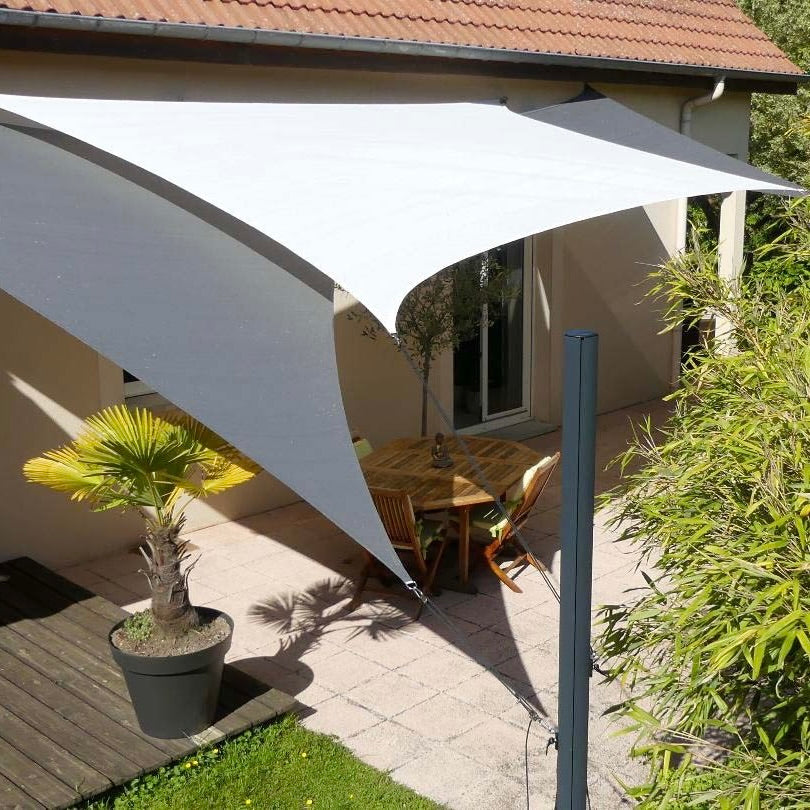 Toile d'ombrage Rectangulaire Blanche Mon refuge Fraicheur