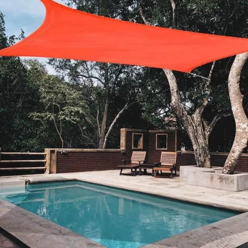 Toile d'ombrage Rectangulaire Orange Toile d'Ombrage