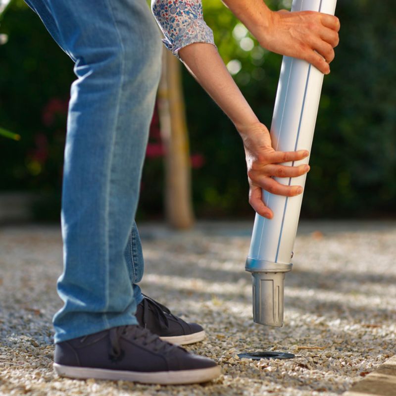 Base d'Ancrage en Aluminium - Mâts télescopique Mon refuge Fraicheur