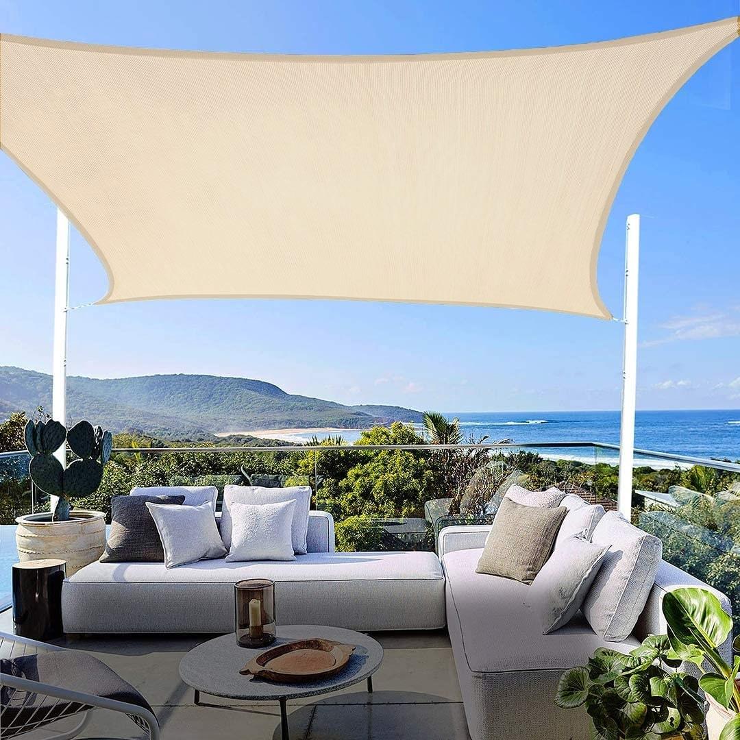 Toile d'ombrage Carré Beige Mon refuge Fraicheur