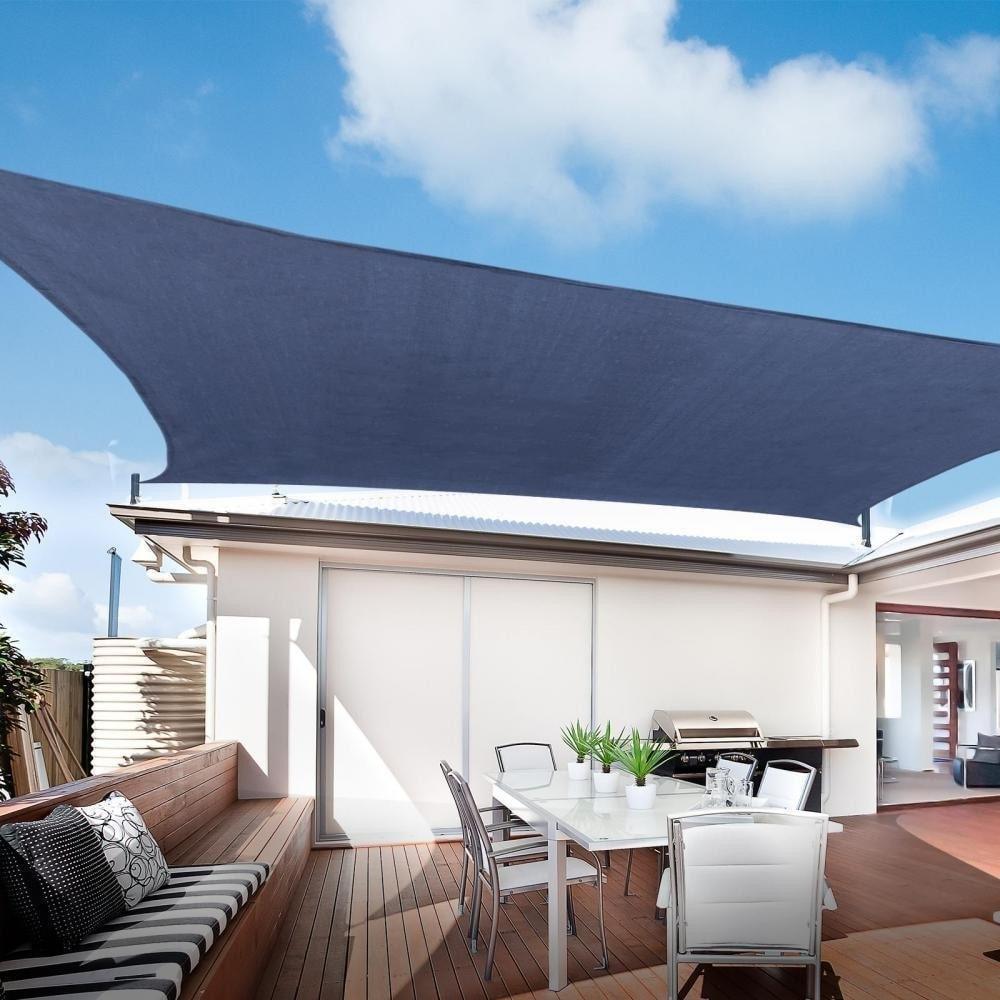 Toile d'ombrage Rectangulaire Bleu Mon refuge Fraicheur