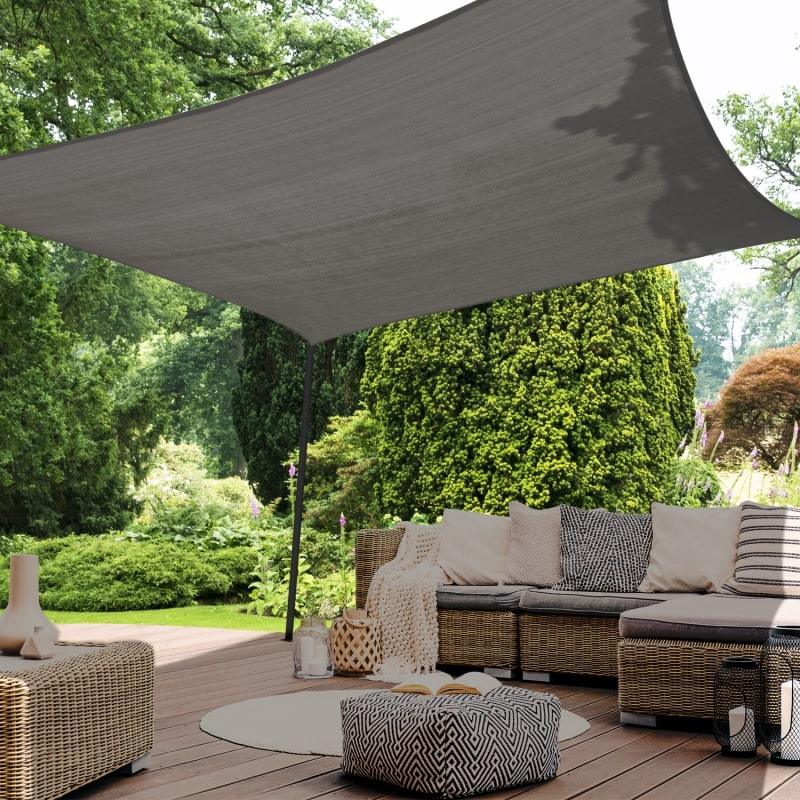 Toile d'ombrage Carré Anthracite