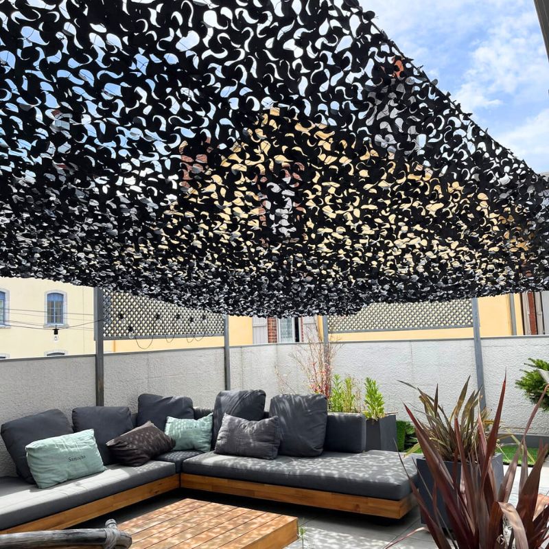Filet de camouflage renforcé noir