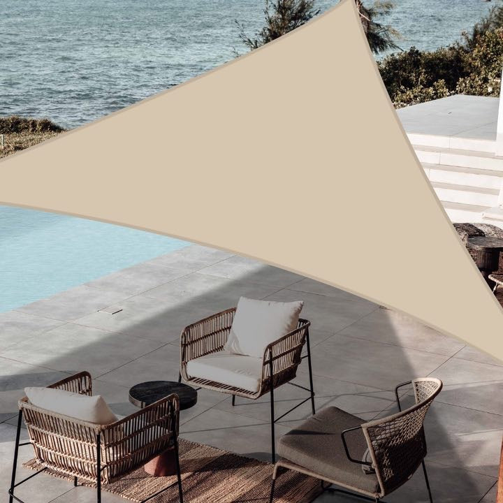 Toile d'ombrage Triangulaire Beige