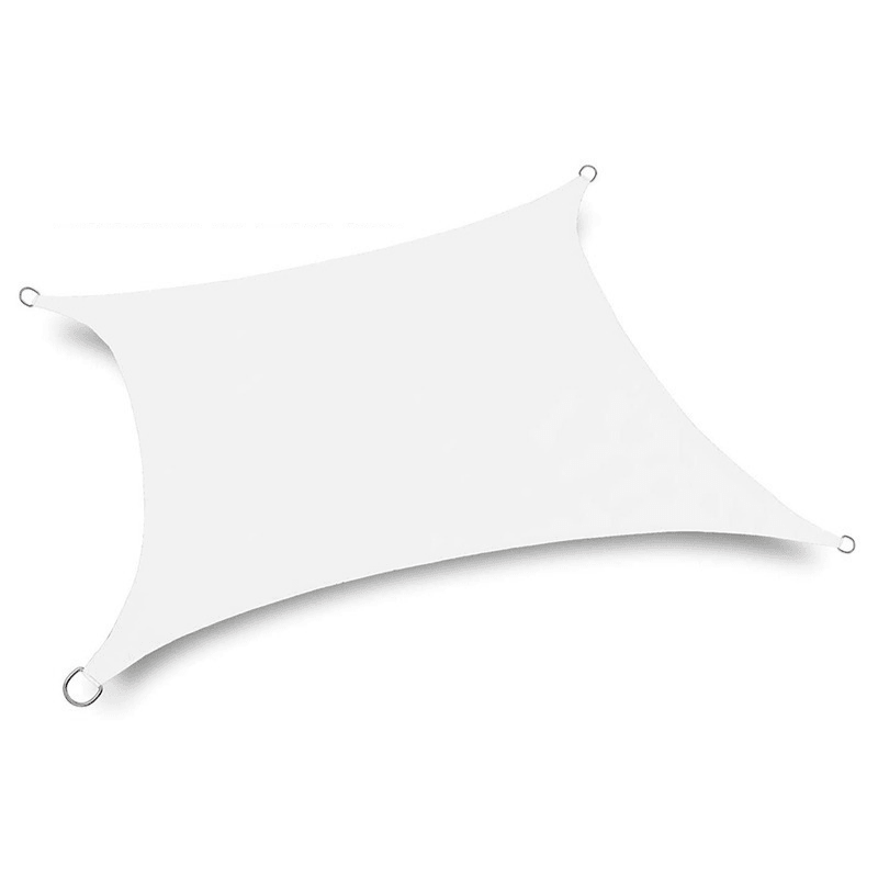 Toile d'ombrage Rectangulaire Blanche Mon refuge Fraicheur