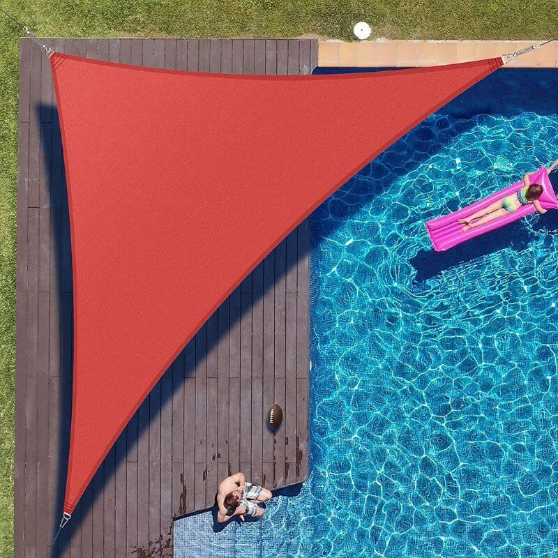 Toile d'ombrage Triangulaire Rouge