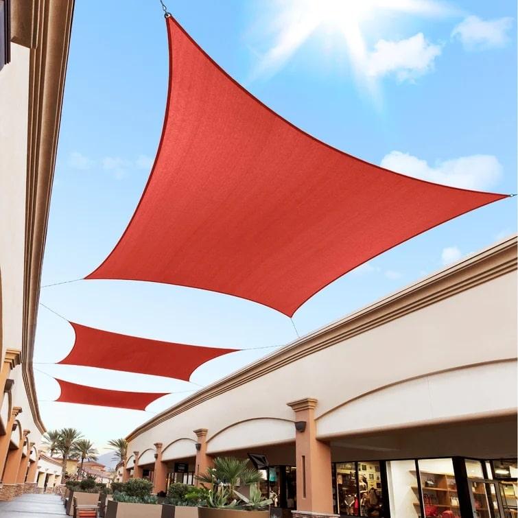 Toile d'ombrage Carré Rouge