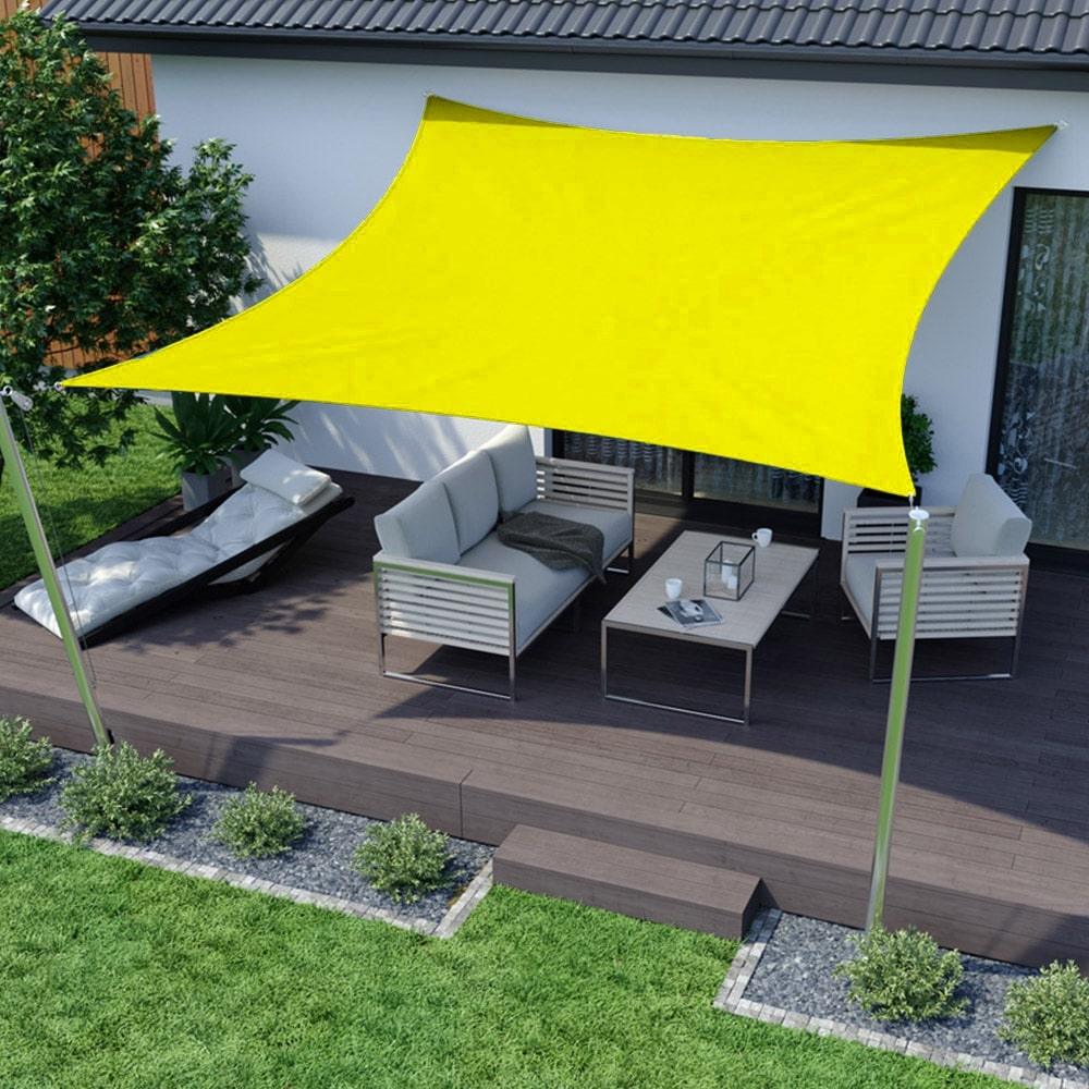 Toile d'ombrage Carré Jaune